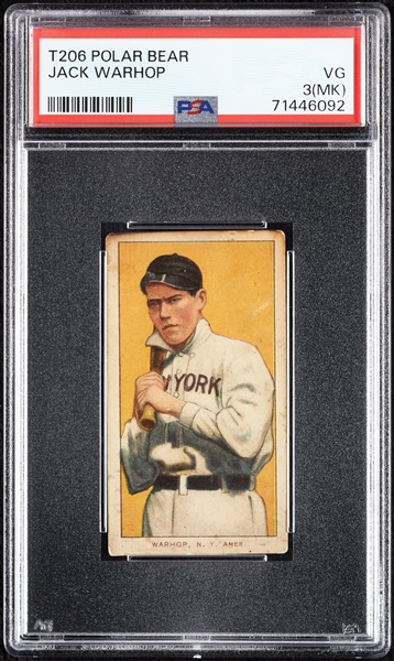 1909-11 T206 Jack Warhop PSA 3 (MK)