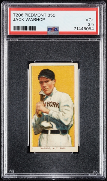 1909-11 T206 Jack Warhop PSA 3.5