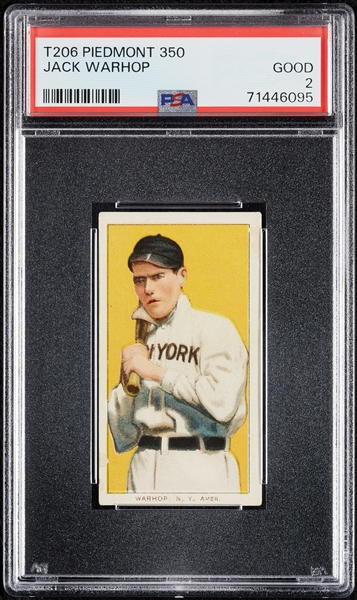 1909-11 T206 Jack Warhop PSA 2