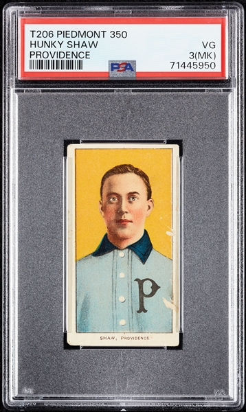 1909-11 T206 Hunky Shaw Providence PSA 3 (MK)