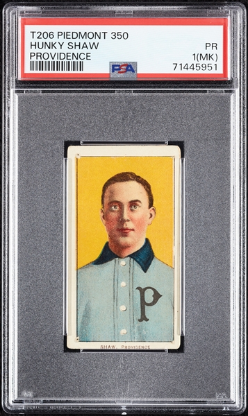 1909-11 T206 Hunky Shaw Providence PSA 1 (MK)