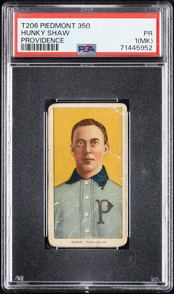 1909-11 T206 Hunky Shaw Providence PSA 1 (MK)