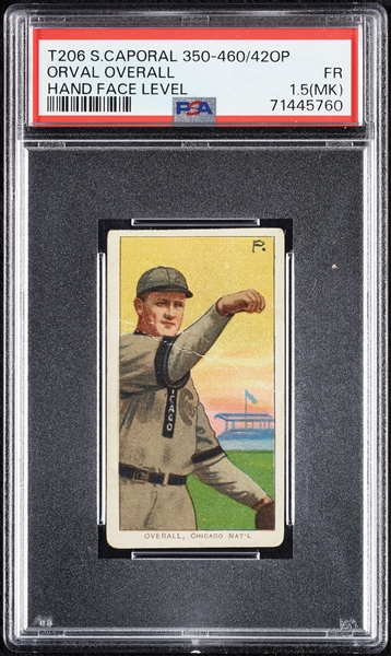 1909-11 T206 Orval Overall Hand Face Level PSA 1.5 (MK)