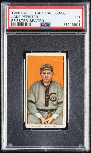 1909-11 T206 Jake Pfeister (Pfiester) Seated PSA 1