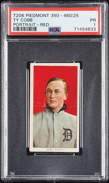 1909-11 T206 Ty Cobb Portrait Red Background PSA 1