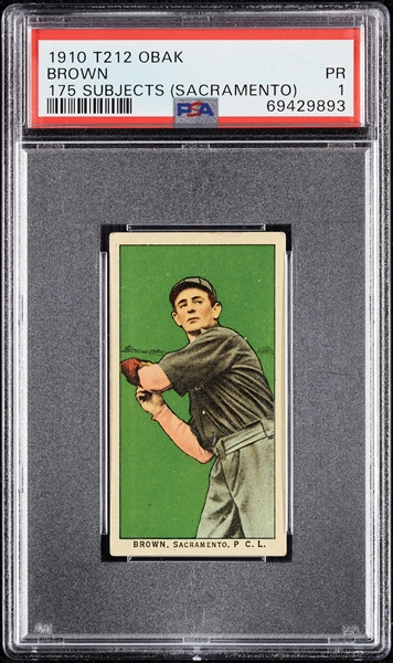 1910 T212 Obak Cigarettes Brown Sacramento PSA 1