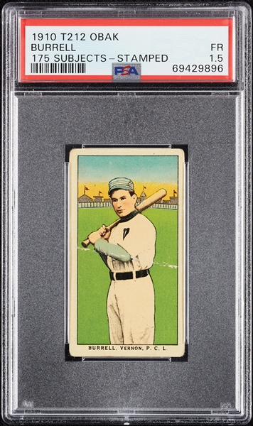 1910 T212 Obak Cigarettes Burrell (Stamped) PSA 1.5