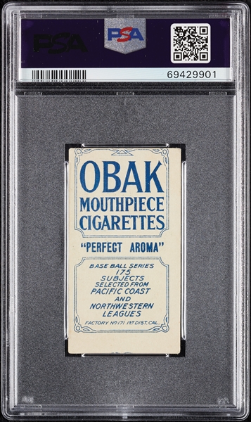 1910 T212 Obak Cigarettes Custer PSA 4 (MC)