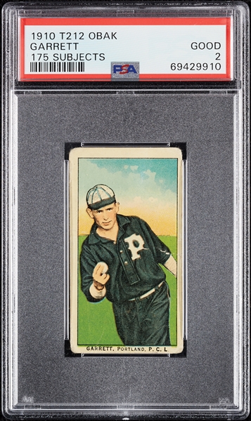 1910 T212 Obak Cigarettes Garrett PSA 2