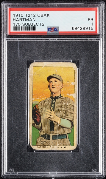 1910 T212 Obak Cigarettes Hartman PSA 1