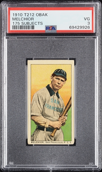 1910 T212 Obak Cigarettes Melchior PSA 3