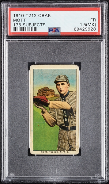 1910 T212 Obak Cigarettes Mott PSA 1.5 (MK)