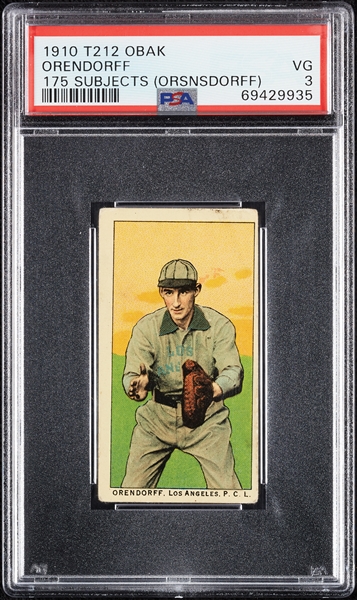 1910 T212 Obak Cigarettes Orendorff (Orsnsdorff) PSA 3