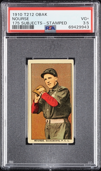 1910 T212 Obak Cigarettes Nourse (Stamped) PSA 3.5