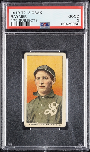 1910 T212 Obak Cigarettes Raymer PSA 2