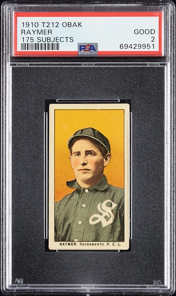 1910 T212 Obak Cigarettes Raymer PSA 2