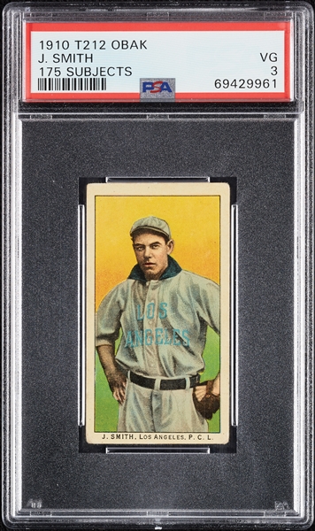 1910 T212 Obak Cigarettes J. Smith PSA 3