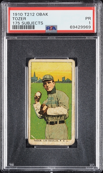 1910 T212 Obak Cigarettes Tozer PSA 1