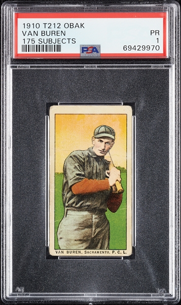 1910 T212 Obak Cigarettes Van Buren PSA 1