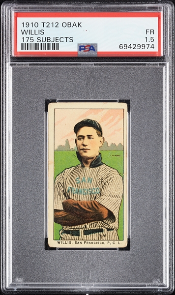 1910 T212 Obak Cigarettes Willis PSA 1.5