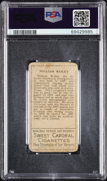 1911 T205 Gold Border Bill Bailey PSA 1