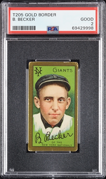 1911 T205 Gold Border Beals Becker PSA 2