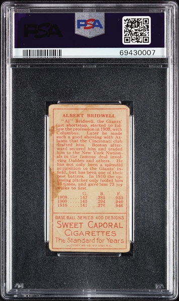 1911 T205 Gold Border A.H. Bridwell PSA 1.5