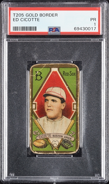 1911 T205 Gold Border Ed Cicotte PSA 1