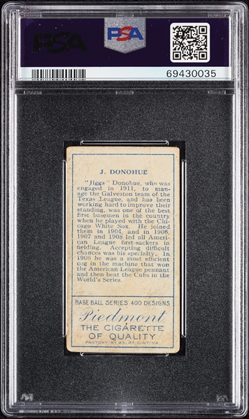 1911 T205 Gold Border Jiggs Donahue PSA 1