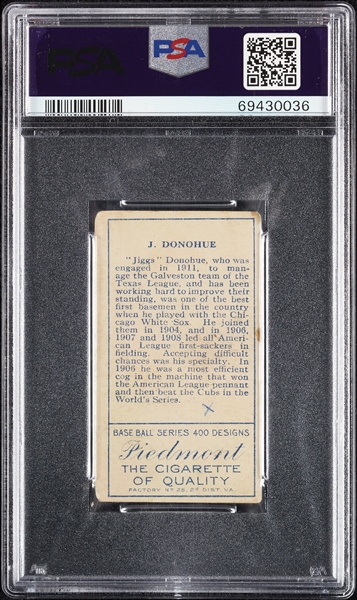 1911 T205 Gold Border Jiggs Donahue PSA 2 (MK)