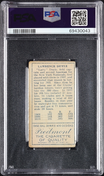 1911 T205 Gold Border Larry Doyle PSA 1.5