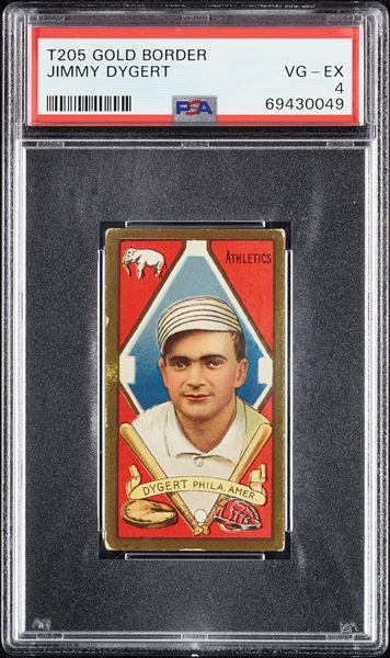 1911 T205 Gold Border Jimmy Dygert PSA 4