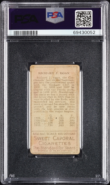 1911 T205 Gold Border Richard Egan PSA 1