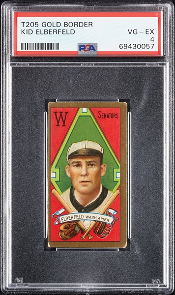 1911 T205 Gold Border Kid Elberfeld PSA 4