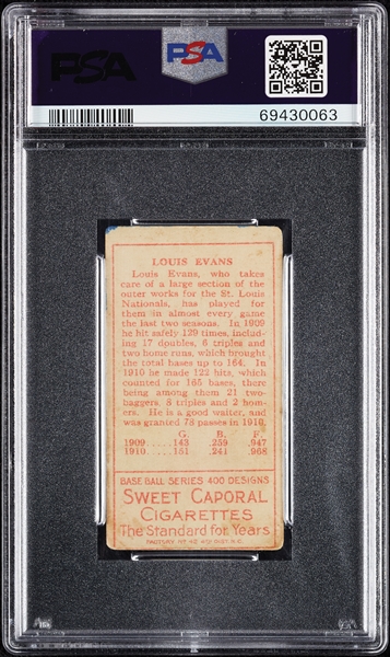 1911 T205 Gold Border Louis Evans PSA 2 (MK)