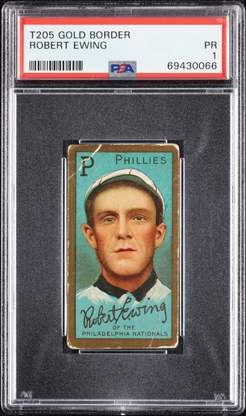 1911 T205 Gold Border Robert Ewing PSA 1