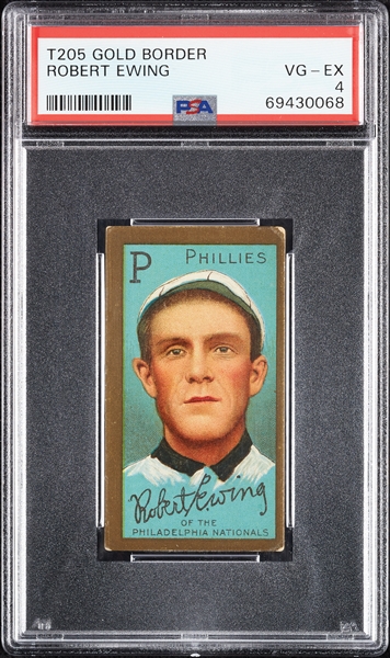 1911 T205 Gold Border Robert Ewing PSA 4