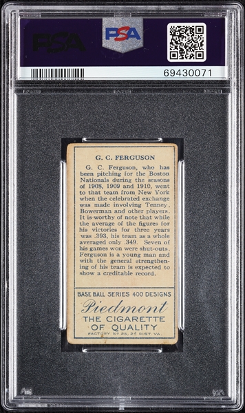 1911 T205 Gold Border G.C. Ferguson PSA 2