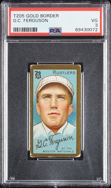 1911 T205 Gold Border G.C. Ferguson PSA 3