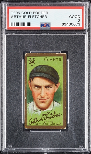 1911 T205 Gold Border Arthur Fletcher PSA 2