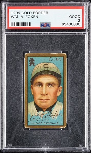 1911 T205 Gold Border WM. A. Foxen PSA 2