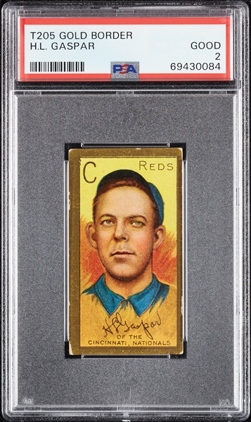 1911 T205 Gold Border H.L. Gaspar PSA 2