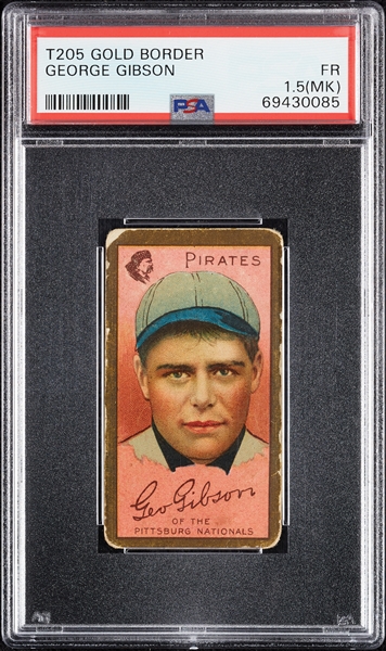 1911 T205 Gold Border George Gibson PSA 1.5 (MK)