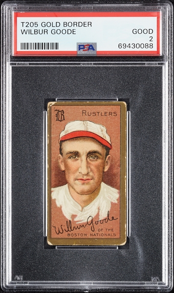 1911 T205 Gold Border Wilbur Goode PSA 2