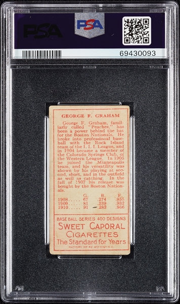 1911 T205 Gold Border George F. Graham Rustlers PSA 1