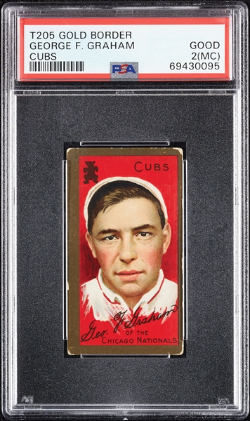 1911 T205 Gold Border George F. Graham Cubs PSA 2 (MC)