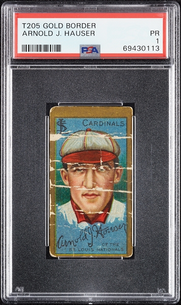 1911 T205 Gold Border Arnold J. Hauser PSA 1