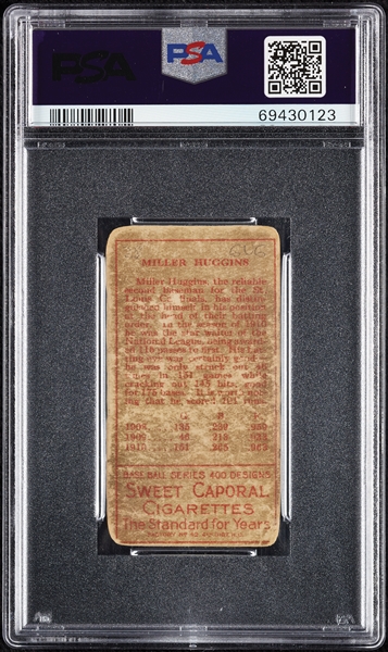 1911 T205 Gold Border Miller J. Huggins PSA 1.5 (MK)