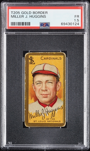 1911 T205 Gold Border Miller J. Huggins PSA 1.5