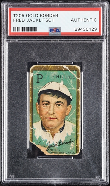 1911 T205 Gold Border Fred Jaklitsch PSA Authentic